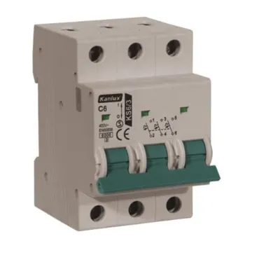 Image de Disjoncteur de protection de ligne KS6 C6/3 3P 6A 3 pôles
