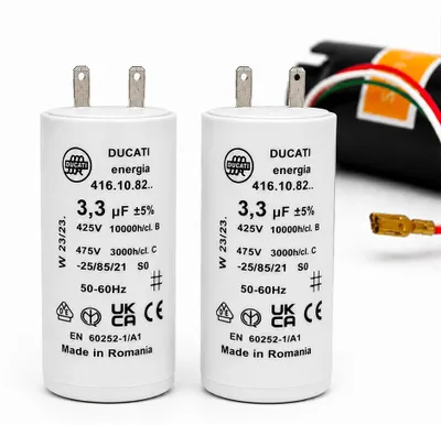 2er-Set Kondensatoren 3,3 µF für Rollladenmotoren, Faston 2,8