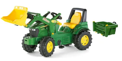 Obrázek produktu pro Rolly Toys Trettraktor John Deere 7930 mit Frontlader + Mulde, Flüsterlaufreifen