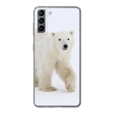 Produktbild von MuchoWow® Handyhülle Schutzhülle Hülle für Samsung Galaxy S21 Plus Eisbär - Schnee - Weiß Silikon Softcase Handy Hülle - Handy-Tasche