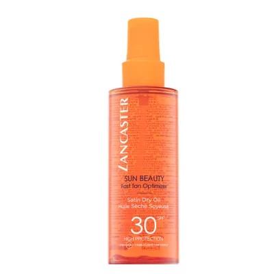 Produktbild von Lancaster Sun Beauty Satin Sheen Oil Fast Tan Optimizer SPF30 Sonnenöl für Körper und Gesicht 150 ml