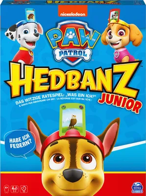Produktbild von Spin Master Games - Hedbanz Junior – Paw Patrol, das witzige Ratespiel für 2-4 S