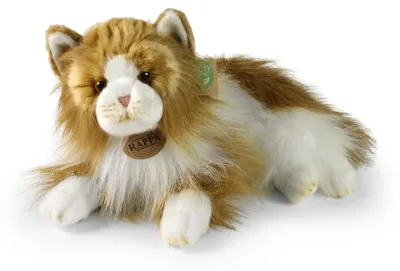 Produktbild von Kuscheltier Perserkatze liegend braun/weiß 30 cm Plüschkatze