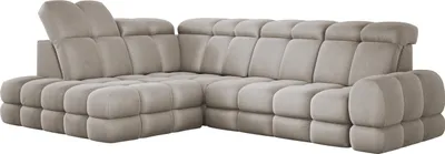 Obrázok produktu pre DomoHome rohová pohovka Tollo Cappucino Solar látka ľavá strana 302x217x105 cm, pohovka v tvare L s funkciou spánku, základňa 120x85x17 cm, elektricky nastaviteľná