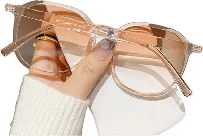 Zdjęcie produktu dla INF Stylowe, duże okulary przeciwsłoneczne z etui Różowy