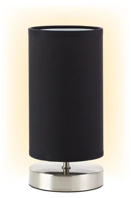 Produktbild von Tischlampe mit Stoffschirm, Fassung E14, max. 40 W, modernes Design, schwarz