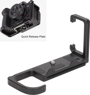 Immagine prodotto di Piastra a sgancio rapido verticale per fotocamera Stabilizzatore con impugnatura a L per GH6 Filettatura da 3/8 pollici e 1/4 pollici