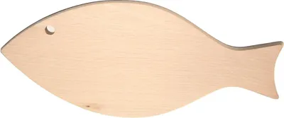 Zdjęcie produktu dla Deska do krojenia drewniana rybka 35 cm – dekoracyjna deska kuchenna