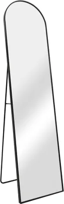 Imagen del producto de Espejo de pie Silecomplaza, modelo Bugnara, 160 x 40 cm. Espejo de cuerpo entero, espejo de tocador inclinable, marco de aluminio