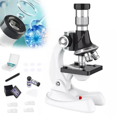 Produktbild von Mikroskop Set, Tragbares Mikroskop, Wissenschaftliches Spielzeug, Pädagogisches Geschenk für Anfänger