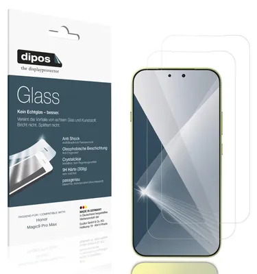 Produktbild von 2x Schutzfolie für Honor Magic9 Pro Max - Anti-Shock 9H Folie dipos Glass Kunststoffglas