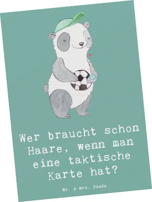 Produktbild von Mr. & Mrs. Panda Postkarte Fußballtrainer Einzigartig - Meeresbrise - Geschenk, Postkarten, Beruf, Team, Spielerentwicklung, bildkarte, Taktik, Leidenschaft, Grußkarte