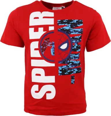Produktbild von Marvel Spiderman Kinder Jungen kurzarm T-Shirt – Rot / 128