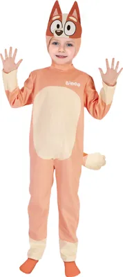 Image de Combinaison de chien Bingo en peluche pour garçon, costume unie, officiel Bluey BBC (taille 3-4 ans)