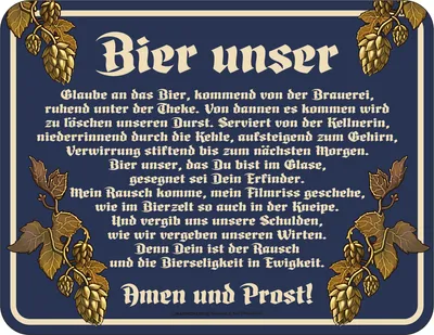 Produktbild von Bier - Fun-Schilder - Bier unser