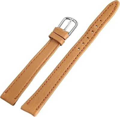 Produktbild von Basic Echtleder Armband in hellbraun, glatt, flach, 10 mm