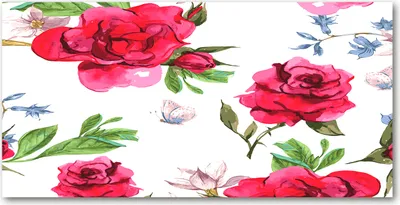 Produktbild von Tulup Glas-Bild -140x70- Wandkunst Dekorative Wand für Küche & Wohnzimmer - Blumen & Pflanzen - Rote Rosen - Rot