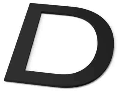 Productafbeelding van Letter D Model: Huisletter Staal Geroba