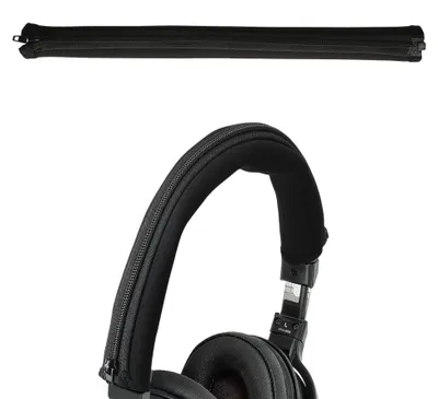 Produktbild von kwmobile Kopfband Abdeckung kompatibel mit AudioTechnica ATH SR5BT / SR5 Case - Neopren Stirnband Polster - Kopfhörer Schutz - Schwarz