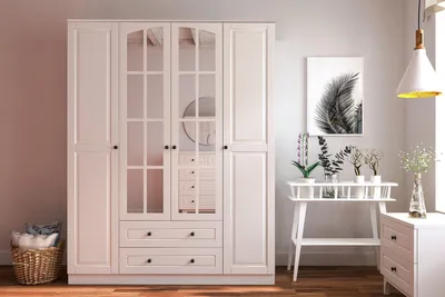 Productafbeelding van Skye Decor, model Rb-012, garderobekast, matwit, spaanplaat, 140 x 180 x 52 cm