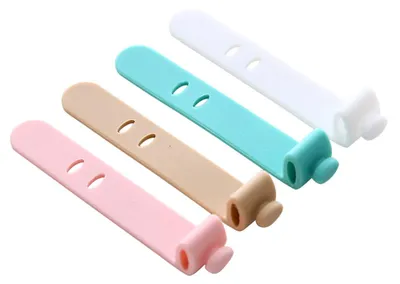 Obrázok produktu pre 4 kusy silikónové slúchadlá navíjacie káble kábel drôt držiak organizér