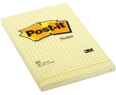 Produktbild von Post-It 7100172739, Rechteck, Gelb, Papier, 100%, 102 mm, 152 mm