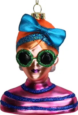 Produktbild von Christbaumschmuck 10,7cm Keramik Fashion Model Figur Bunt