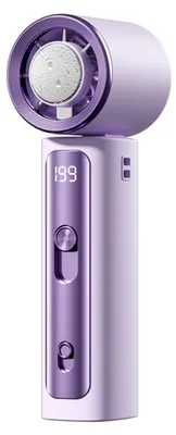 Immagine prodotto di INF Ventilatore portatile Ice Cooling a semiconduttore — USB ricaricabile, 199 velocità, Display LED Viola