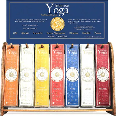 Produktbild von Fiore dOriente - Yoga Räucherstäbchen Set 5 Sorten I + 2 Aluminium Räucherstäbchenhalter