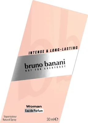 A product box for Bruno Banani Woman Eau de Parfum.