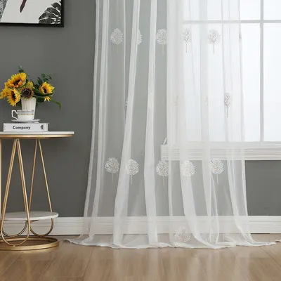 Produktbild von Gardine Raschel Stickerei HxB 245x200 cm Design 05 »Florenz« Multiband für Gardinenschiene und Gardinenstange Elegante Fensterdekoration, 2023200