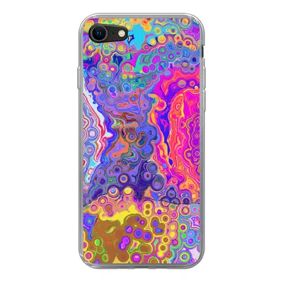 Produktbild von MuchoWow® Handyhülle Schutzhülle Hülle für iPhone 8 Kunst - Formen - Farbe - Psychedelisch Silikon Softcase Handy Hülle - Schutzhaube