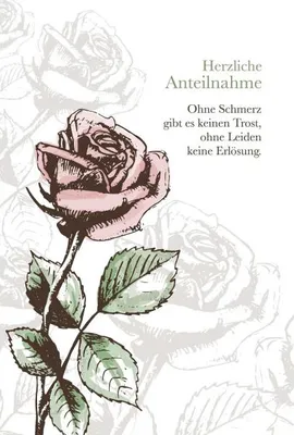 Produktbild von A - Trauer  Beileid  Kondolenz - Trauerkarte im Format 11,5 x 17 cm