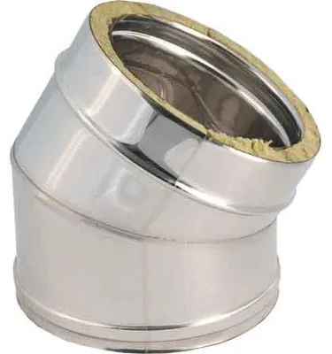 Produktbild von 45°-Ellenbogenverbindung, doppelwandig, Ø 130/180 mm