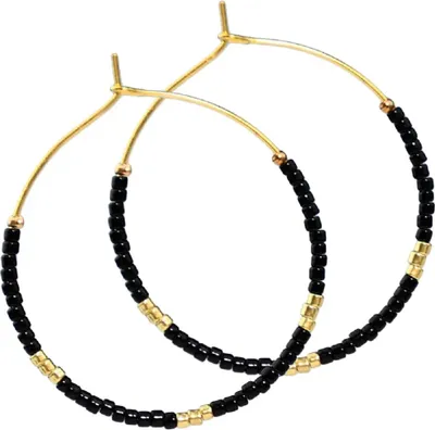 Image de Boucles d'oreilles NE-36547 - Élégance en Noir KP36547
