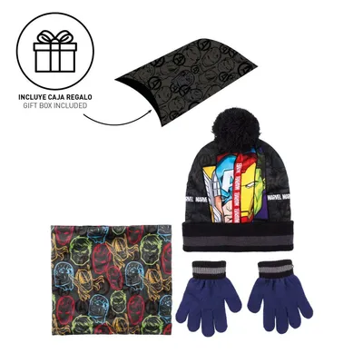 Obrázok produktu pre Čiapka, rukavice a šál The Avengers Grey (jedna veľkosť)