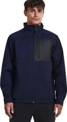 A man wearing a navy blue jacket.