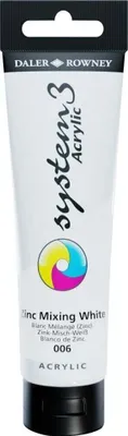 Produktbild von Daler Rowney System3 Acrylfarbe Zinc Mixing White 150 ml 1 stk