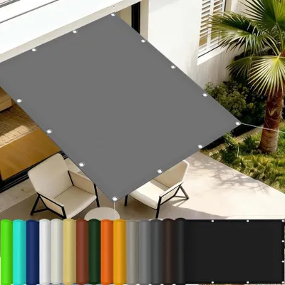 Imagen del producto de Toldo rectangular de 130x63 cm - Impermeable - Gris claro