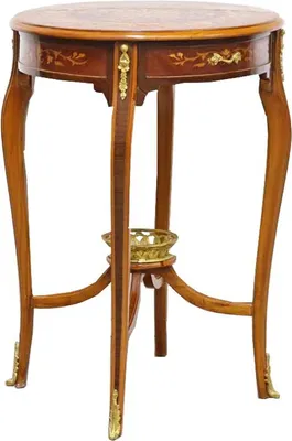 Produktbild von Casa Padrino Barock Beistelltisch mit Schubladen Mahagoni Intarsien 60 x 76 cm - Antik Stil Beistelltisch