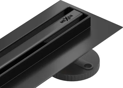 Image de Mexen Flat 360° Slim caniveau linéaire pivotant 160 cm, noir - 1741160