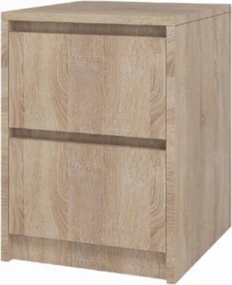 Obrázok produktu pre Nočný stolík Loft 42x52x43cm 2 zásuvky nočný stolík moderný dub Sonoma