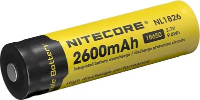 Obrázek produktu pro Nitecore Li-Ion baterie 3,7 V typ 18650 NL1826 2600 mAh