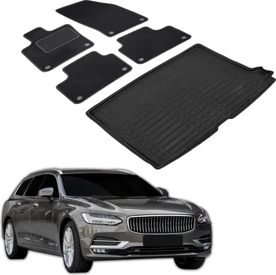 Obrázek produktu pro Sada Velurových Koberců a Vaničky do Kufru pro Volvo V90  2017- Kombi