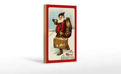 Produktbild von Holzschild Weihnachten merry Christmas Schnee 12x18 cm Dekoration