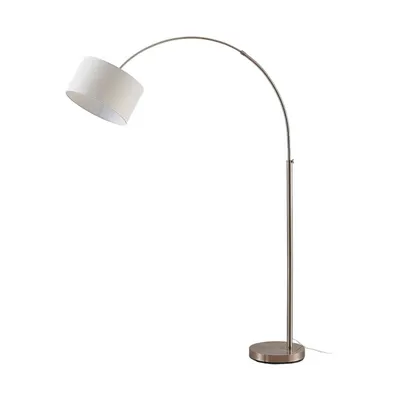 Produktbild von Lindby Stehleuchte Railyn, weiß, Stoff, 200cm, E27