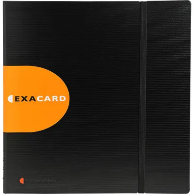 Produktbild von Exacompta 5x Visitenkartenbuch 20 Hüllen 320 Karten 20x145cm Schwarz 75234E
