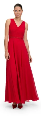 Immagine prodotto di Abito da sera da donna Vera Mont, colore rosso rosa, con pieghe, taglia 42