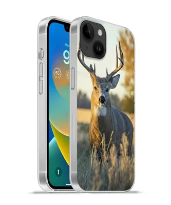 Produktbild von MuchoWow® Handyhülle Schutzhülle Hülle für Apple iPhone 14 Plus - Soft case Hirsche - Gras - Herbst - Geweih - Natur - Tiere Silikon Softcase Handy Hülle - Abbildung