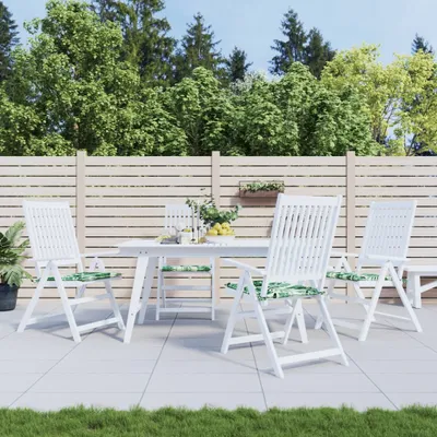 Produktbild von The Living Store Stuhlkissen 4 Stk. Blattmuster 40x40x3 cm Stoff